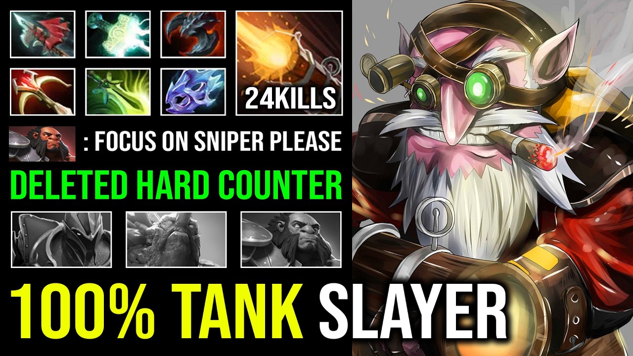 100% TANK SLAYER Unlimited Knockback Max Speed Sniper Even Hard Carry Can't Stop Dota 2