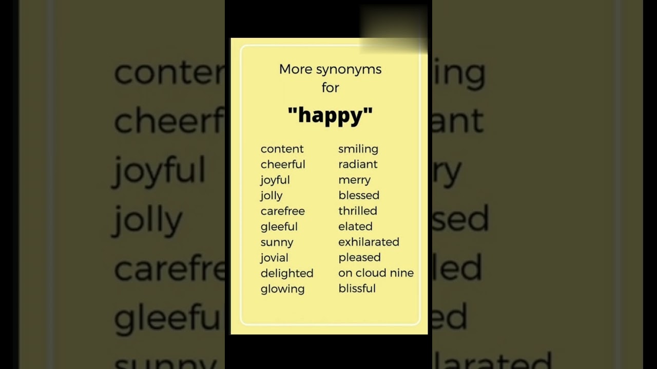 Synonyms for Happy | what are the Synonyms for happy | Other words for Happy #shorts