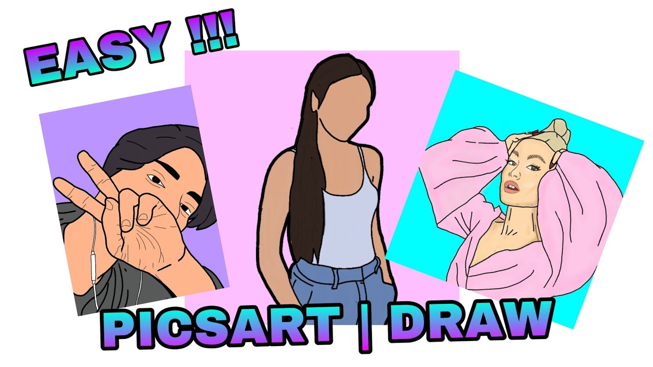 Picsart | How to draw | Cartoon | Tutorial | Easy