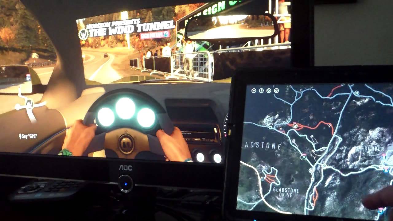 Forza Horizon GPS Xbox SmartGlass Windows 8 Kinect demonstration
