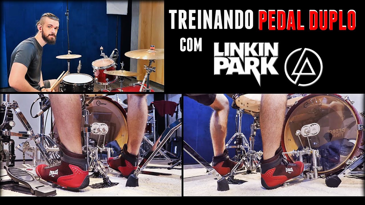 TREINANDO PEDAL DUPLO COM LINKIN PARK - IN THE END (com partituras)