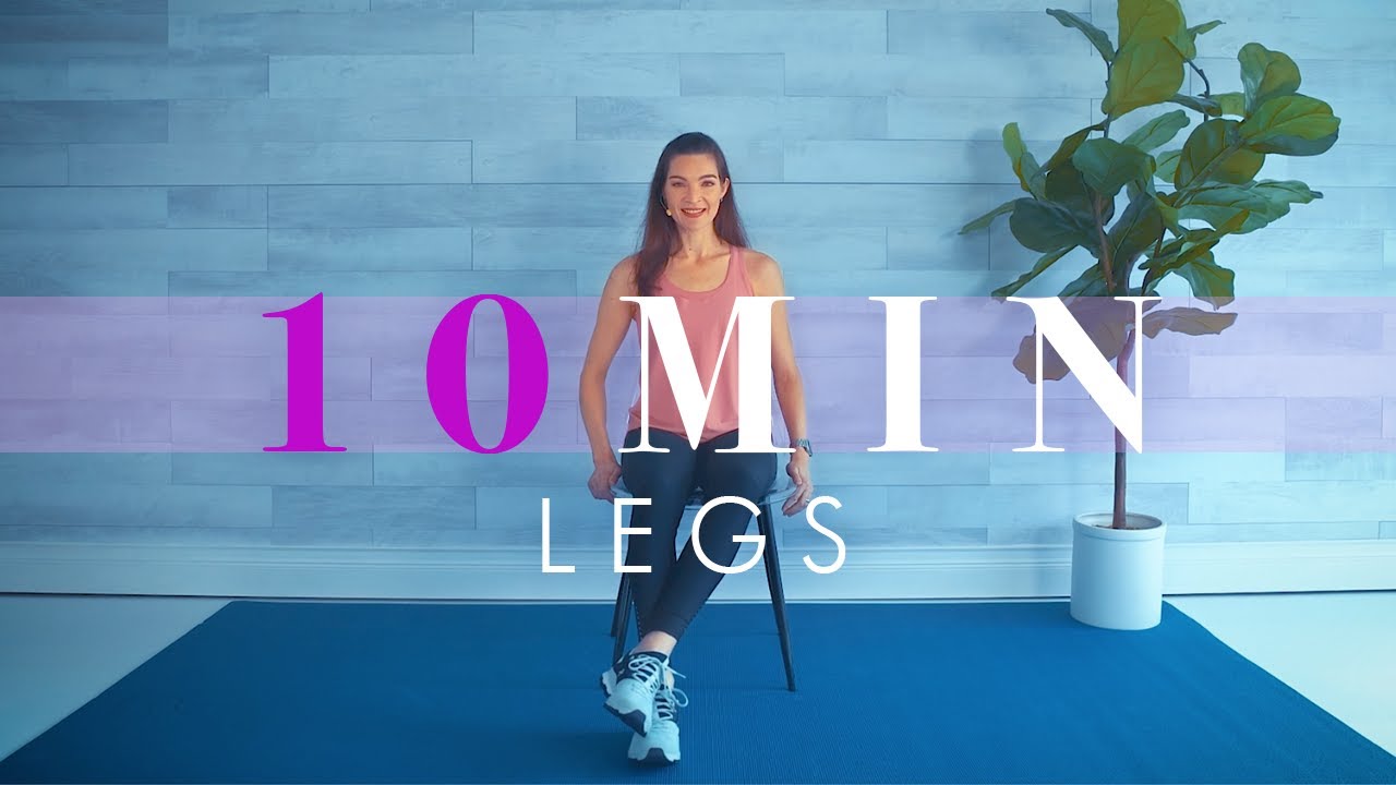 Chair Exercises for Seniors // 10 Minute Seated Workout for Legs & Lower Body