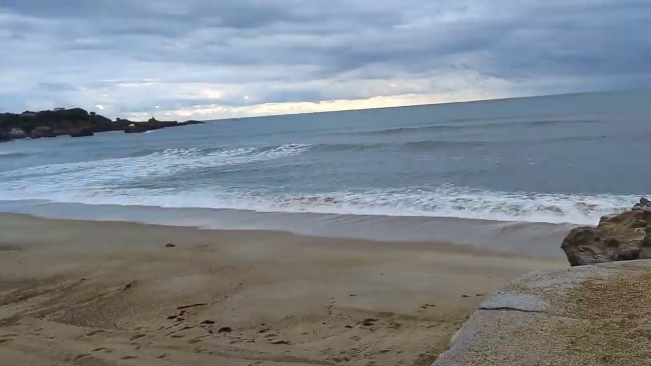 Walking Hôtel du palais, plage Miramar Biarritz (France)