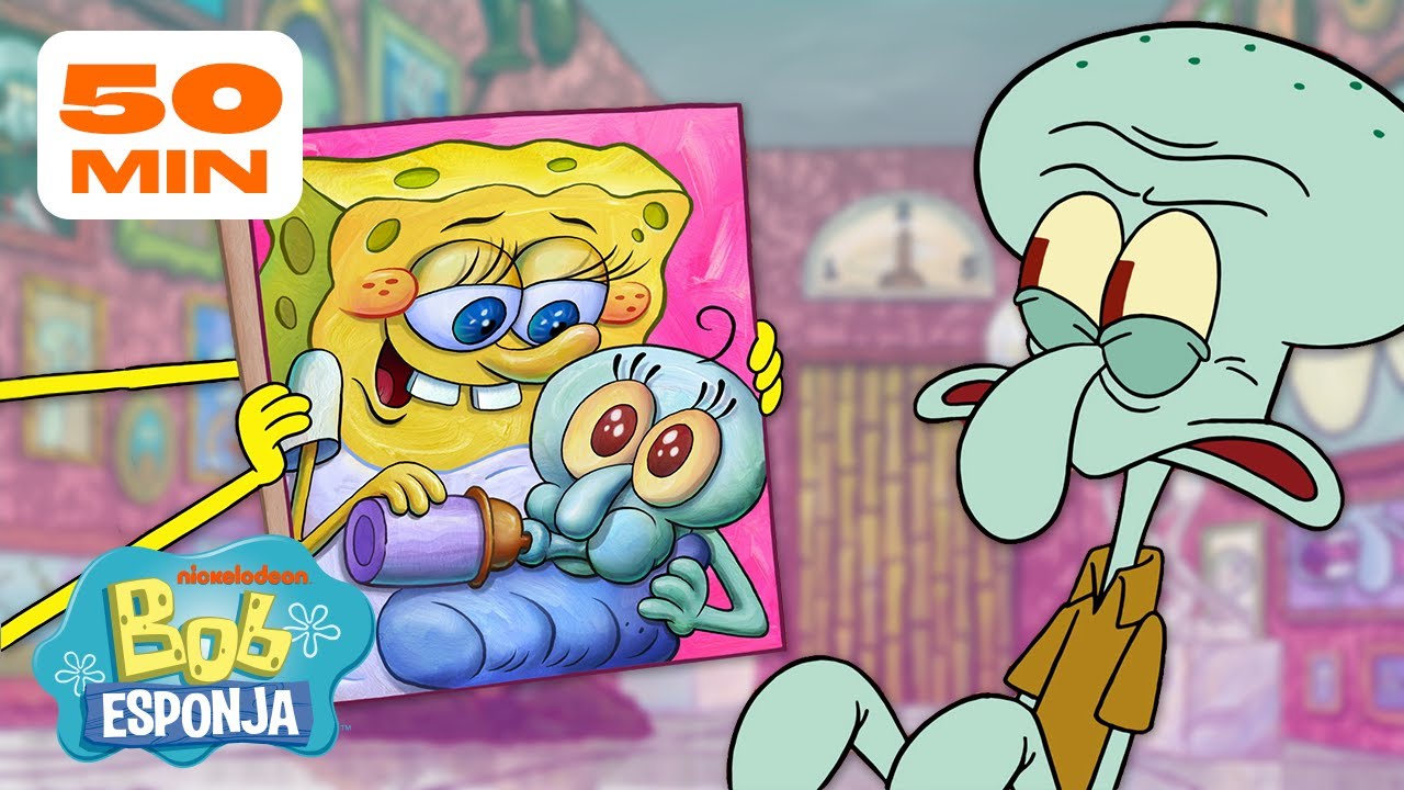 Los mejores momentos dentro de la casa de Calamardo | Compilación de 50 minutos | Bob Esponja