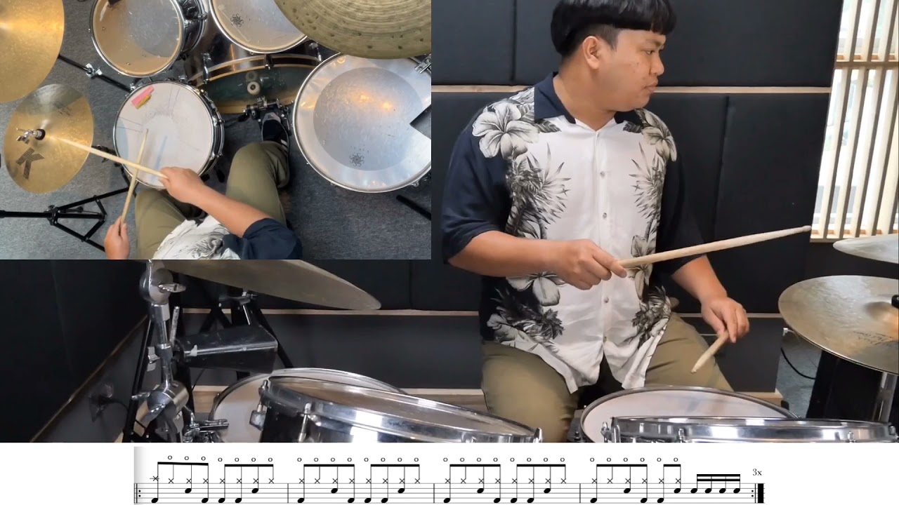 สอนตีกลอง Zombie - Drums easy version ครูหมีสอนกลอง