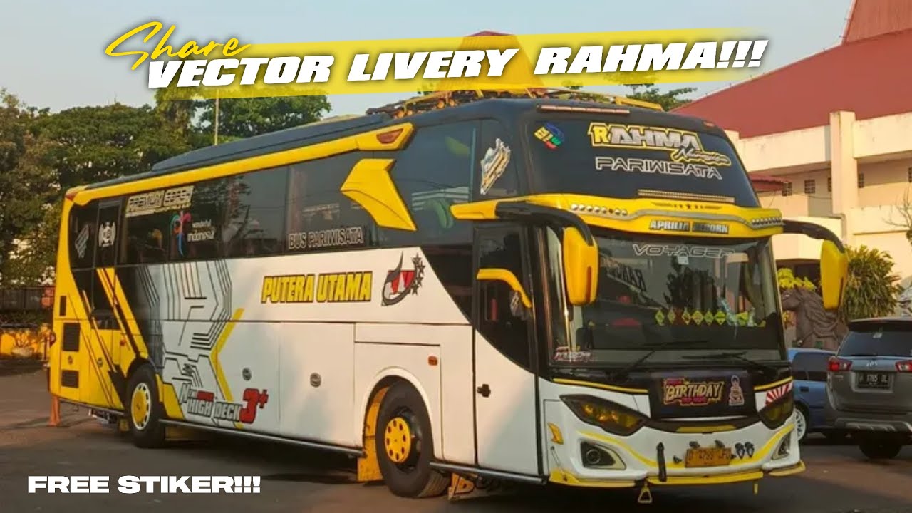 SHARE⁉️VEKTOR LIVERY BUS RAHMA NUR SYIFA😱😱