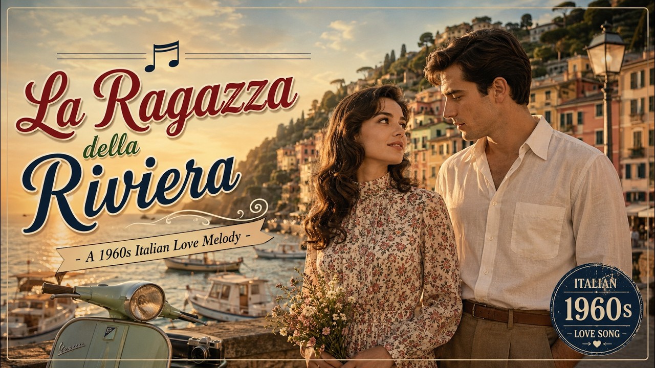 La Ragazza della Riviera 🎵 Włoska melodia miłosna z lat 60. | Riviera Vintage Romance (teledysk)