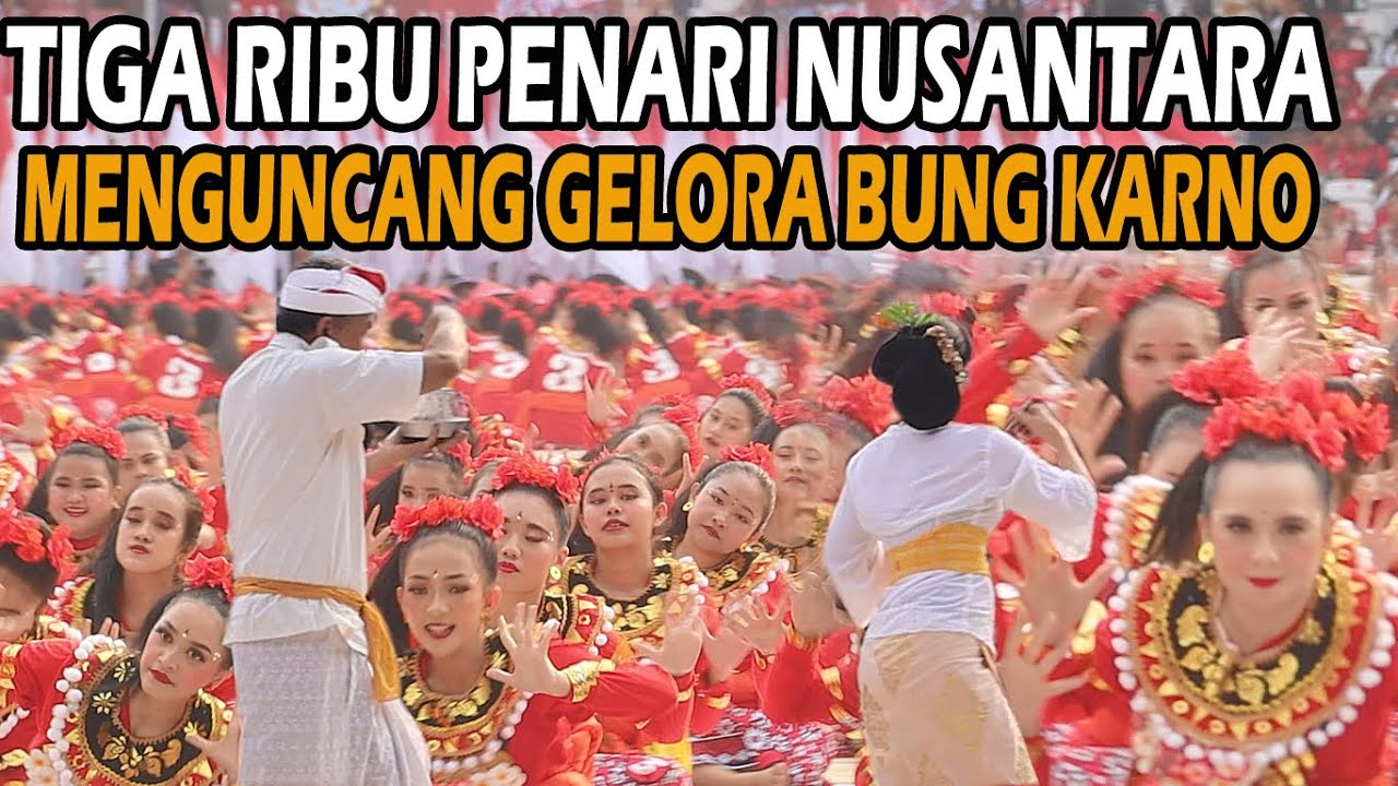 RITUAL PERCIKAN TIRTA SUCI KEPADA TIGA RIBU PENARI DI GELORA BUNG KARNO SENAYAN JAKARTA