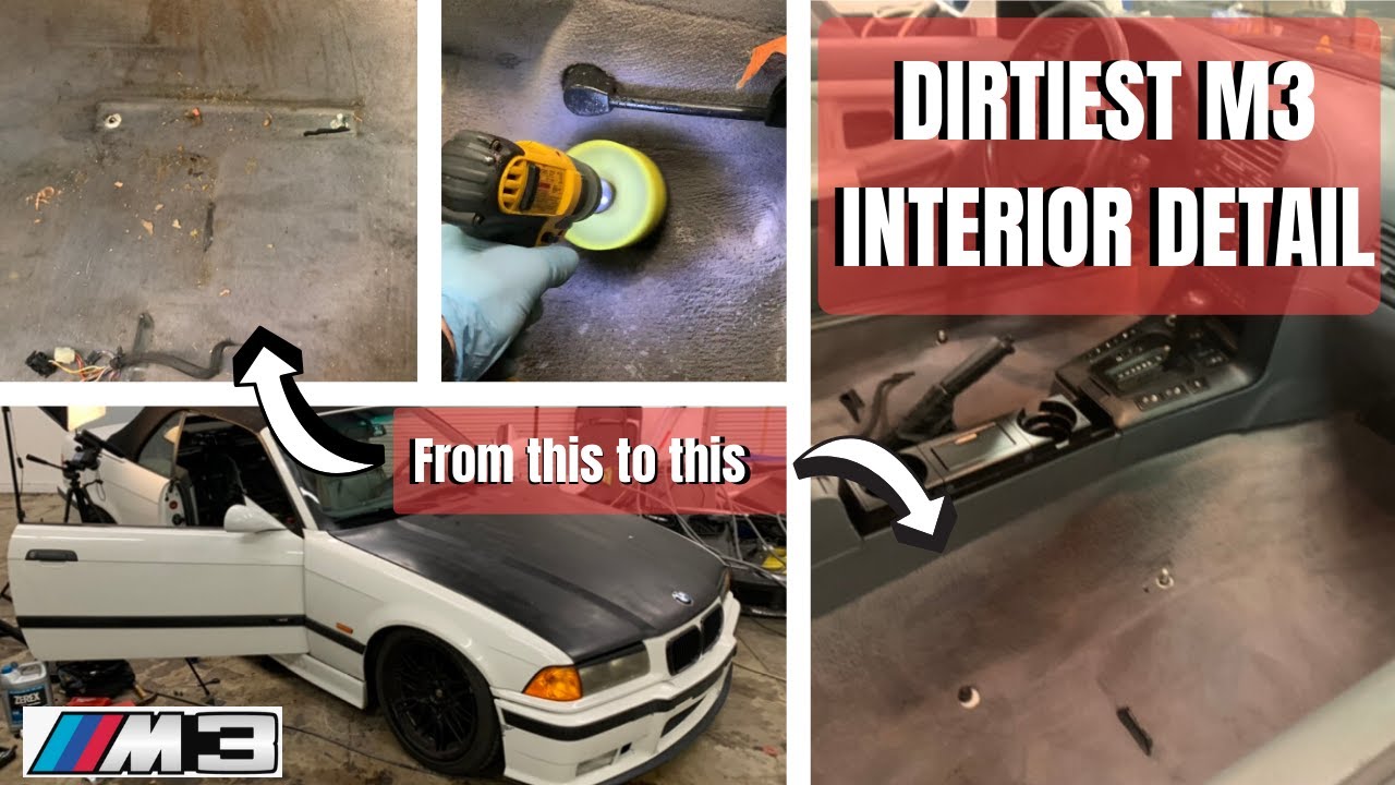 FULL INTERIOR DETAILING RESTORATION ON AN E36 M3 (Satisfying)