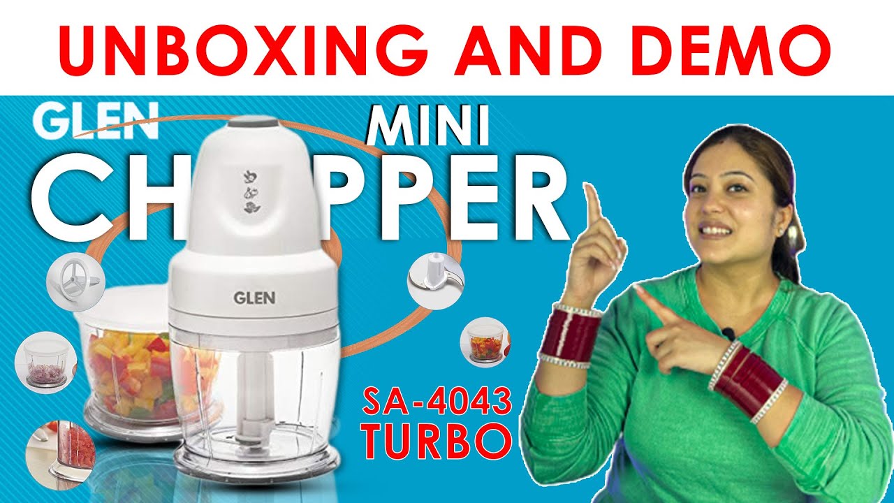 How to use Glen Mini Vegetable Chopper | Unboxing & Demo | SA 4043 Turbo.
