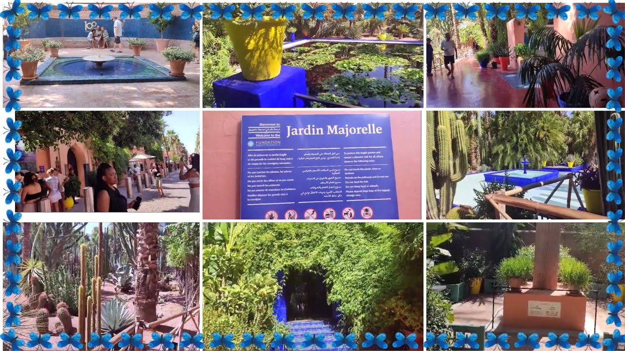 جولة كاملة بحديقة ماجوريل السحرية بمراكش 🌴jardin majorelle#marrakech #majorelle#yves_saint_laurent