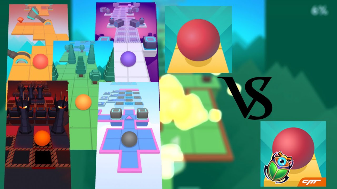 Rolling Sky • Old (1.0.0) vs New (1.7.7) • Massif, Sky, Forest, Desert & Volcano