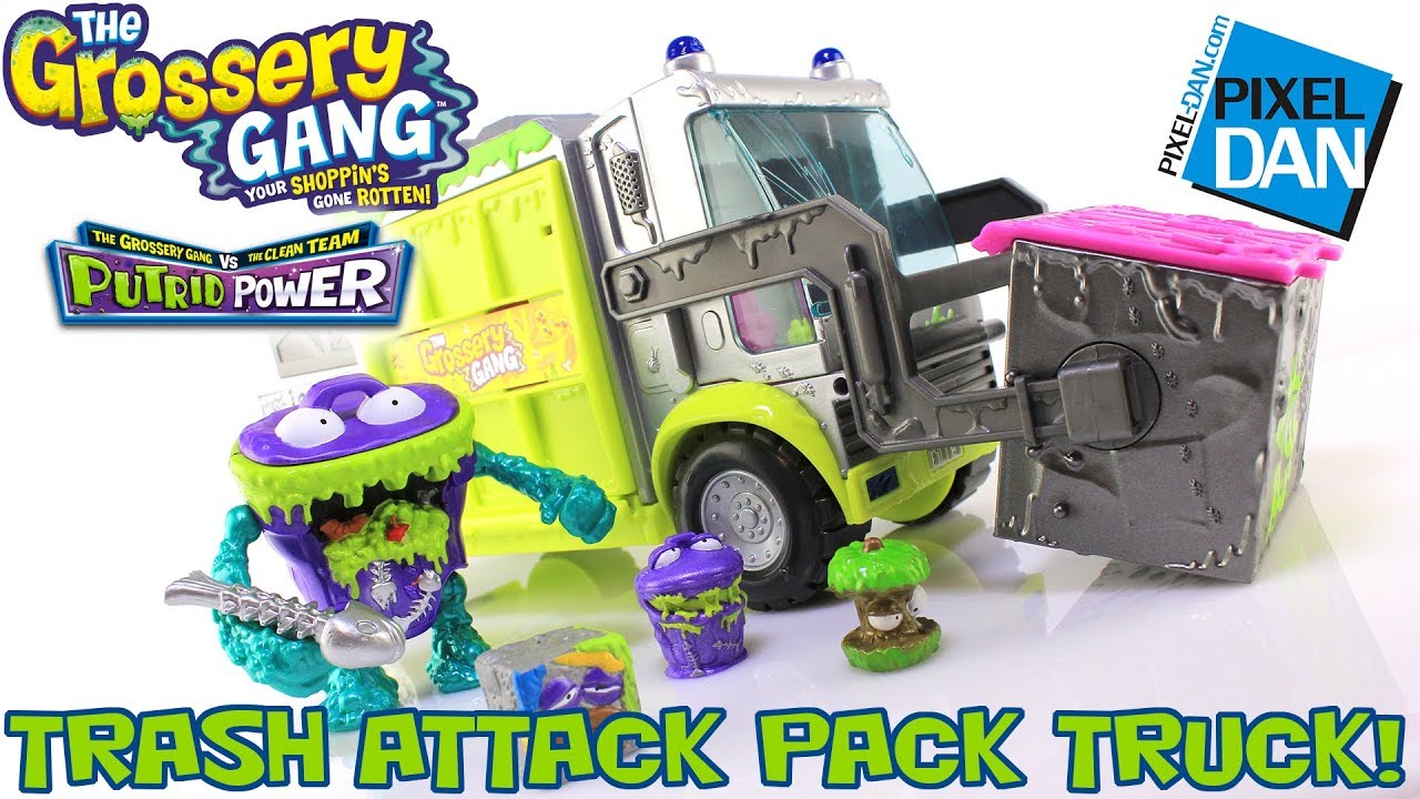 Grossery Gang Metallic Trash Attack Pack Truck Putrid Power Figure Video Review
