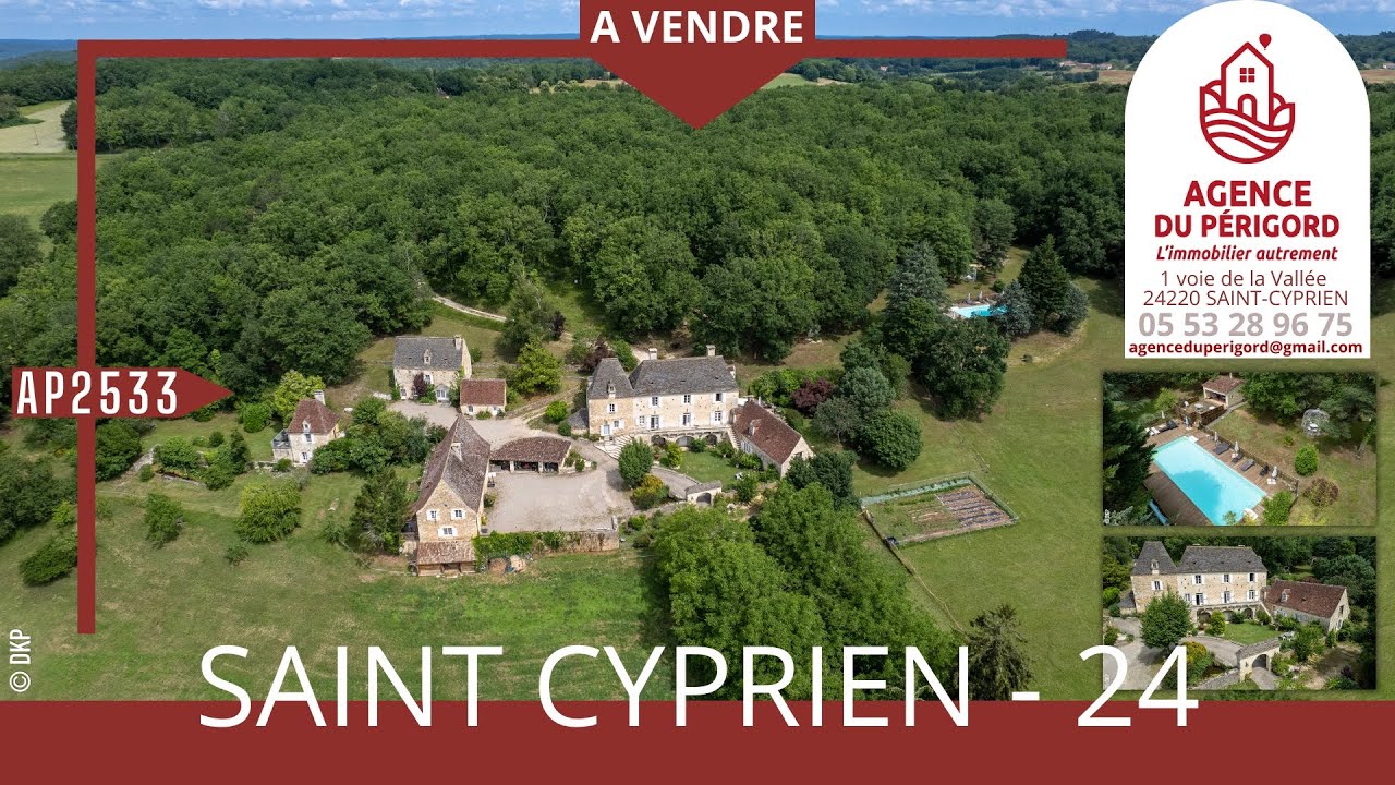 Agence du Périgord - Domaine de caractère à vendre - SAINT CYPRIEN (24) - Réf. : AP2533