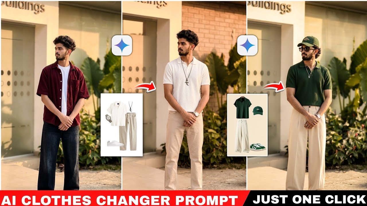 Google Gemini AI Clothes Changer | 1 Click AI Clothes Change | Google Gemini AI Photo Editing
