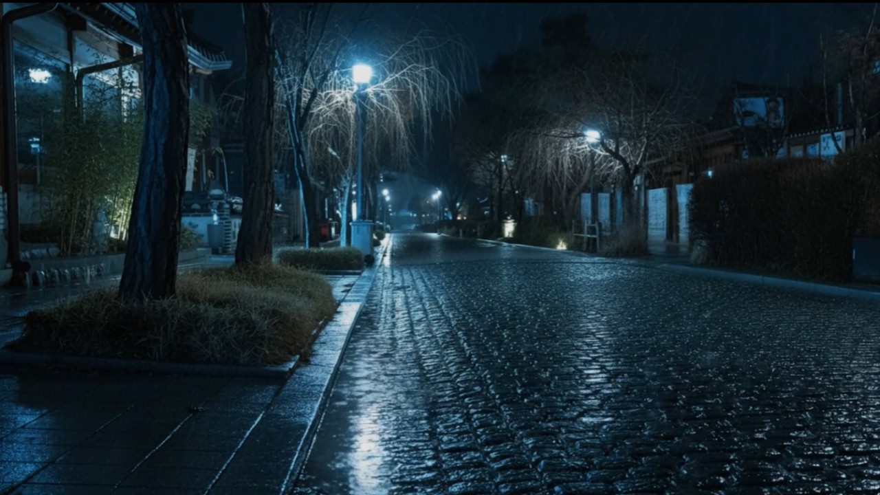 LIVE Rainy Night Street Ambience Relaxing Rain Sounds for Sleep, Insomnia Relief Focus & Meditation
