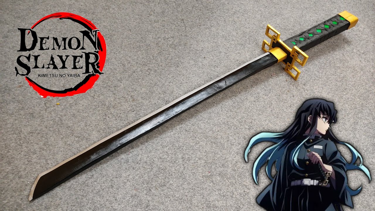 How To Make Muichiro Tokito Katana For Cardboard || Mist Hashira Katana Making Ideas 