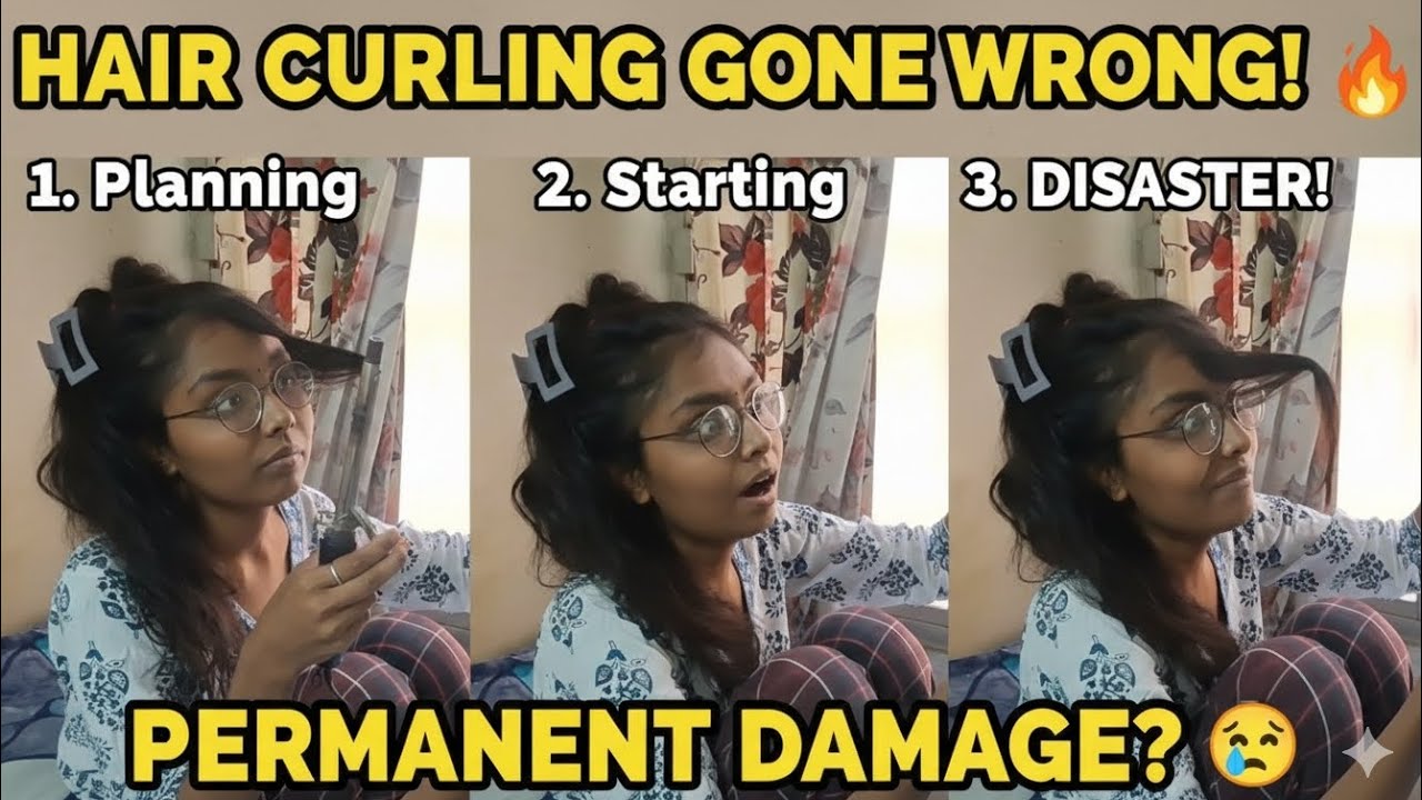 Hair curling gone wrong 😯