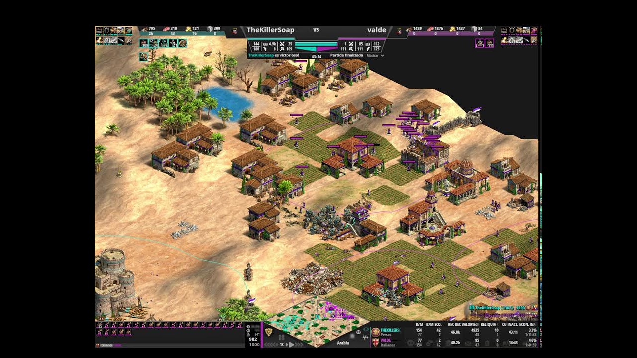 Age of empires 2 DE **ThekillerSoap (persas) vs valde (italianos)**