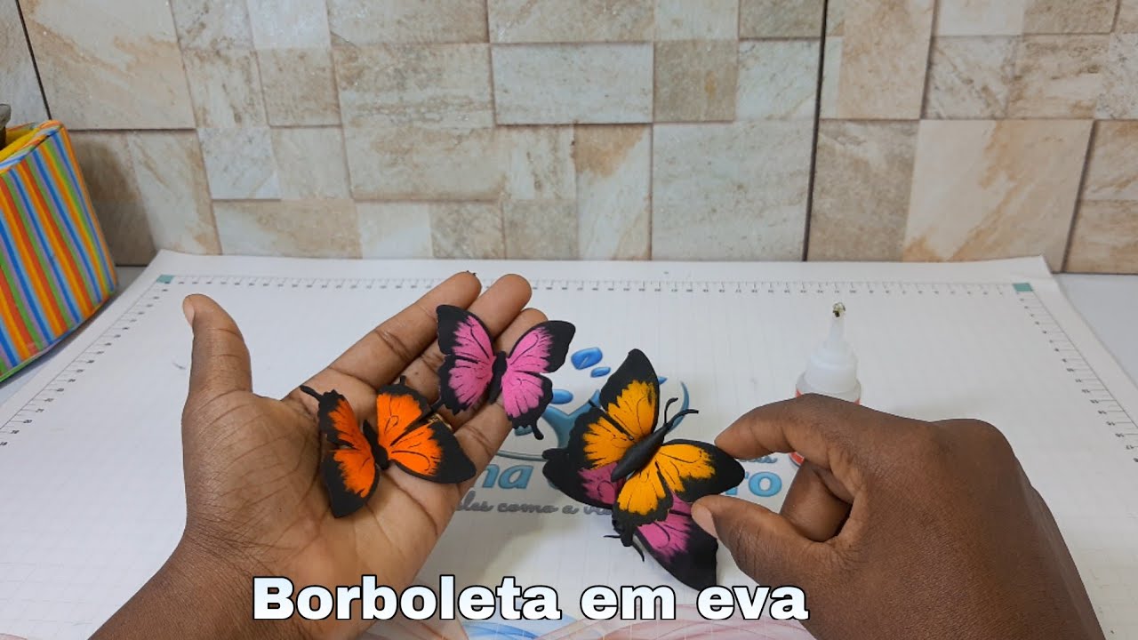 Borboleta em Eva para complemento de arranjos e muito mais 🦋