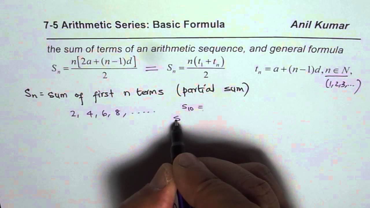 Understand Relation Between The Arithmetic Series Sum Formula | Grade 11 | IITJEE