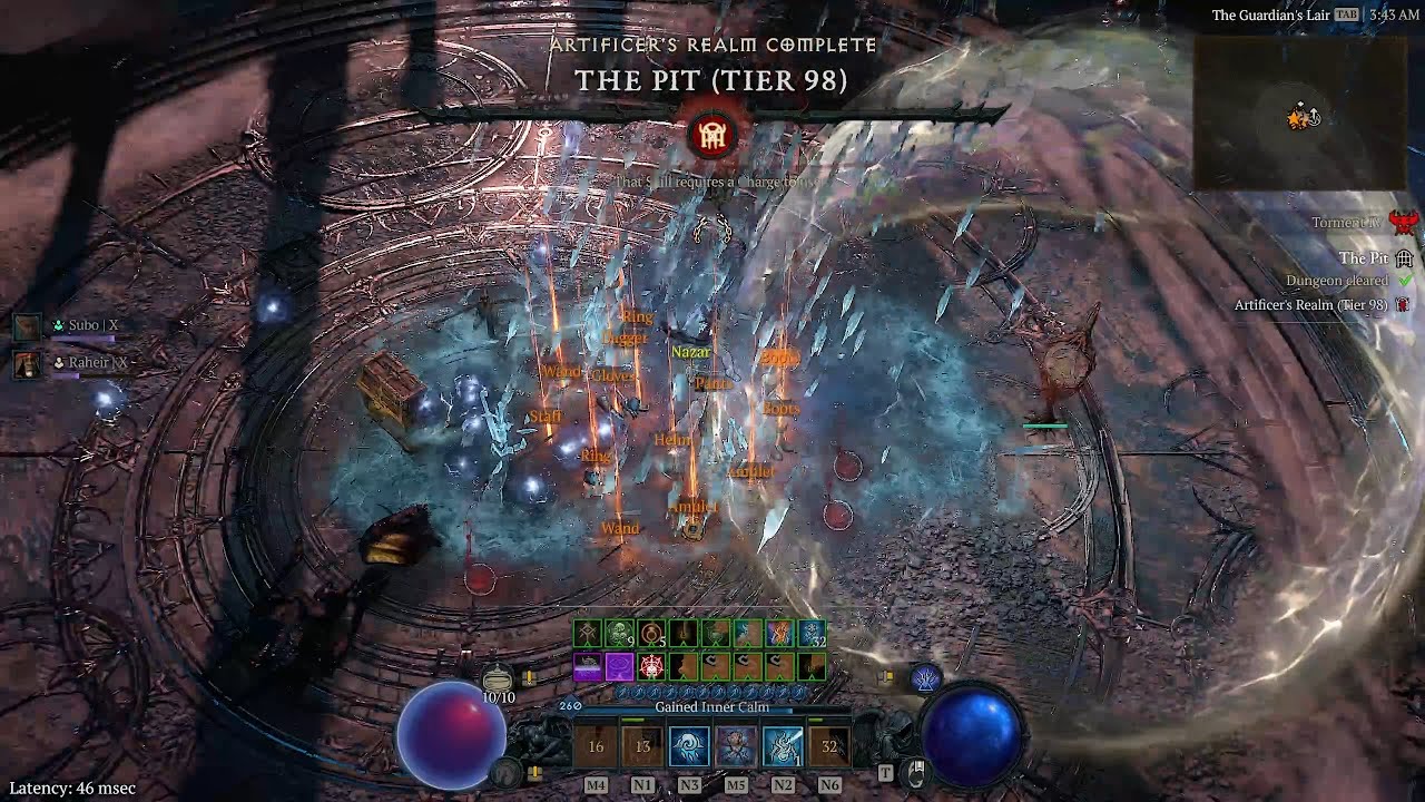Diablo 4 Season 6 Blizzard Sorcerer Clear Tier 98 Pit - 14:32