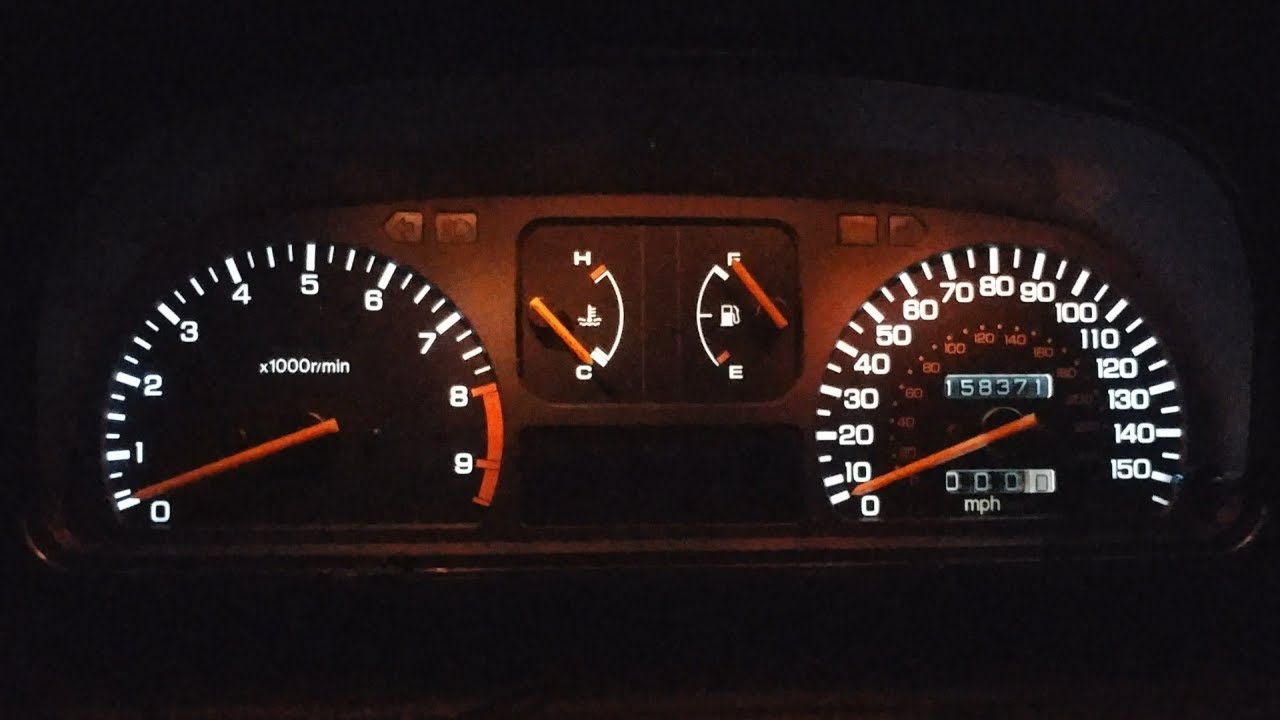 LED Bulb Swap and Bench Test of a Honda Civic ED EE EF Hatchback CRX Instrument Gauge Cluster 88-91