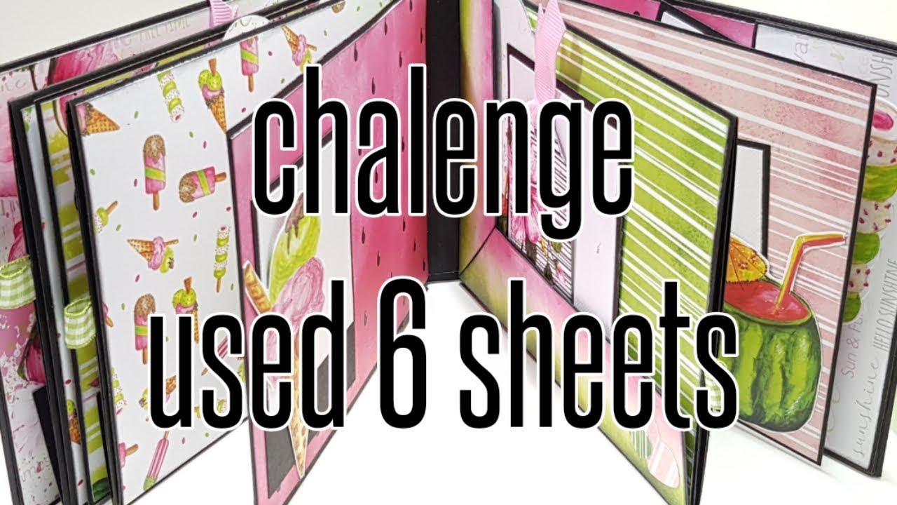 What to do with 6 sheets tutorial 1 scrapbook mini album