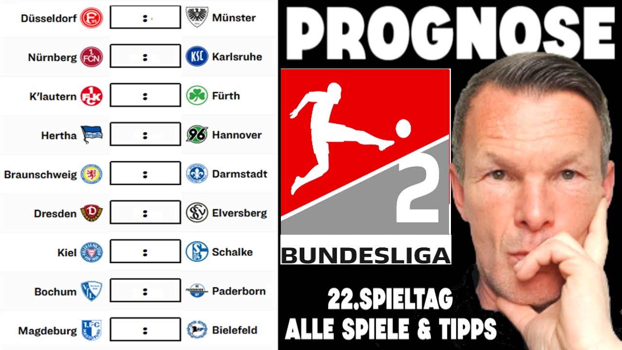 2. Bundesliga Tipps | 22. Spieltag &ndash; Alle Spiele, Prognosen & Vorschau | 2025/26