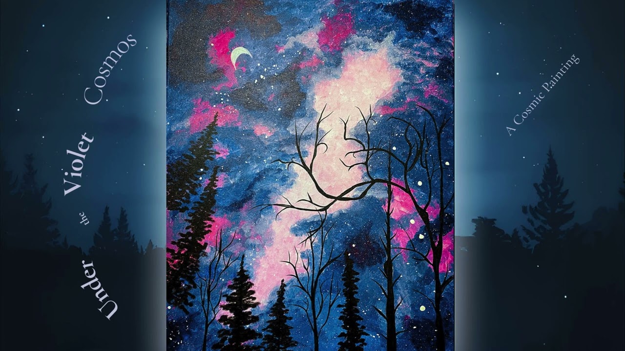 Under the Violet Cosmos Painting
