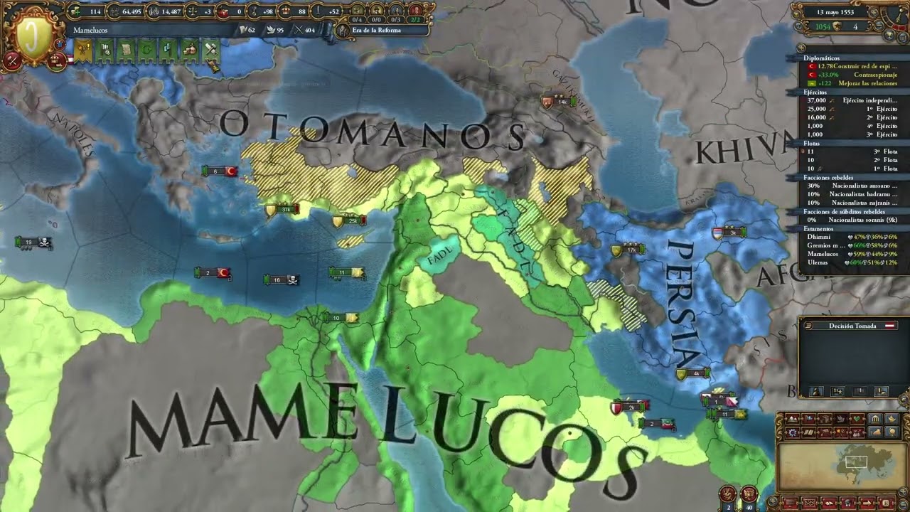 1552 - 1565 - Austria endeudada, toma de Kairuán y desarrollo de Sharquiya