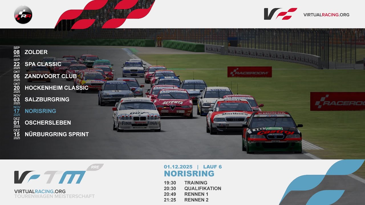 Raceroom | VRTM XVII &ndash; Lauf 6 Norisring