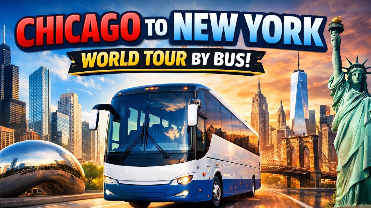 🎯CHIKAGO TO NEW YORK 🎯 THE ULTIMATE BUS 🚌 A.G TRAVEL 