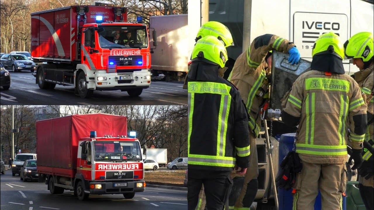 [⚠️𝗔𝗨𝗦𝗟𝗔𝗨𝗙𝗘𝗡𝗗𝗘𝗥 𝗟𝗞𝗪-𝗧𝗔𝗡𝗞🚛] Einsatzfahrt - WLF~AB-Gefahrgut & LKW2-Ladebord || Berliner Feuerwehr 