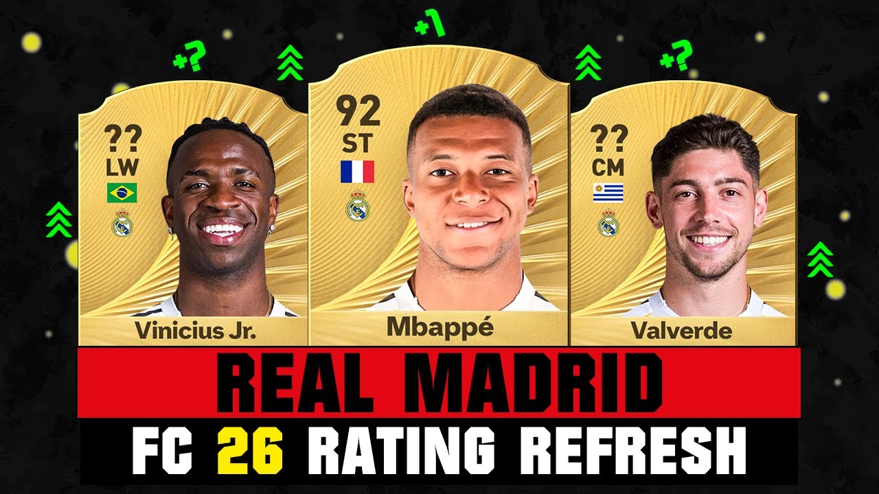 FIFA 26 | REAL MADRID PLAYER RATINGS IN FC 26! 😱🔥 ft. Mbappe, Vinicius Jr, Valverde…