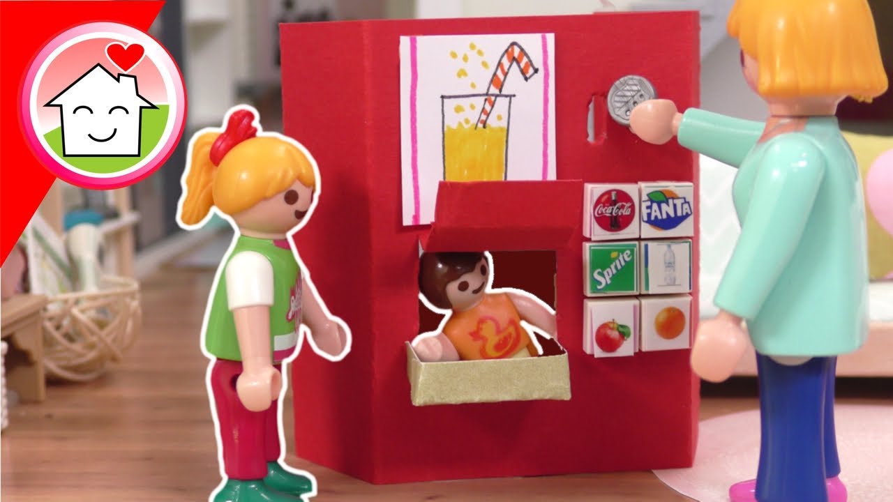 Playmobil Familie Hauser - Der Getr&auml;nkeautomat - Geschichte mit Anna und Lena