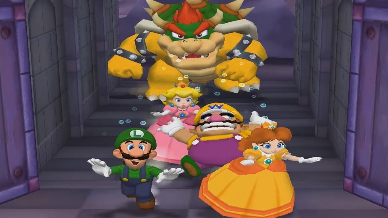 Mario Party 5 Lucky Minigames - Luigi Peach Wario Daisy All Funny Mini Games (Master CPU)