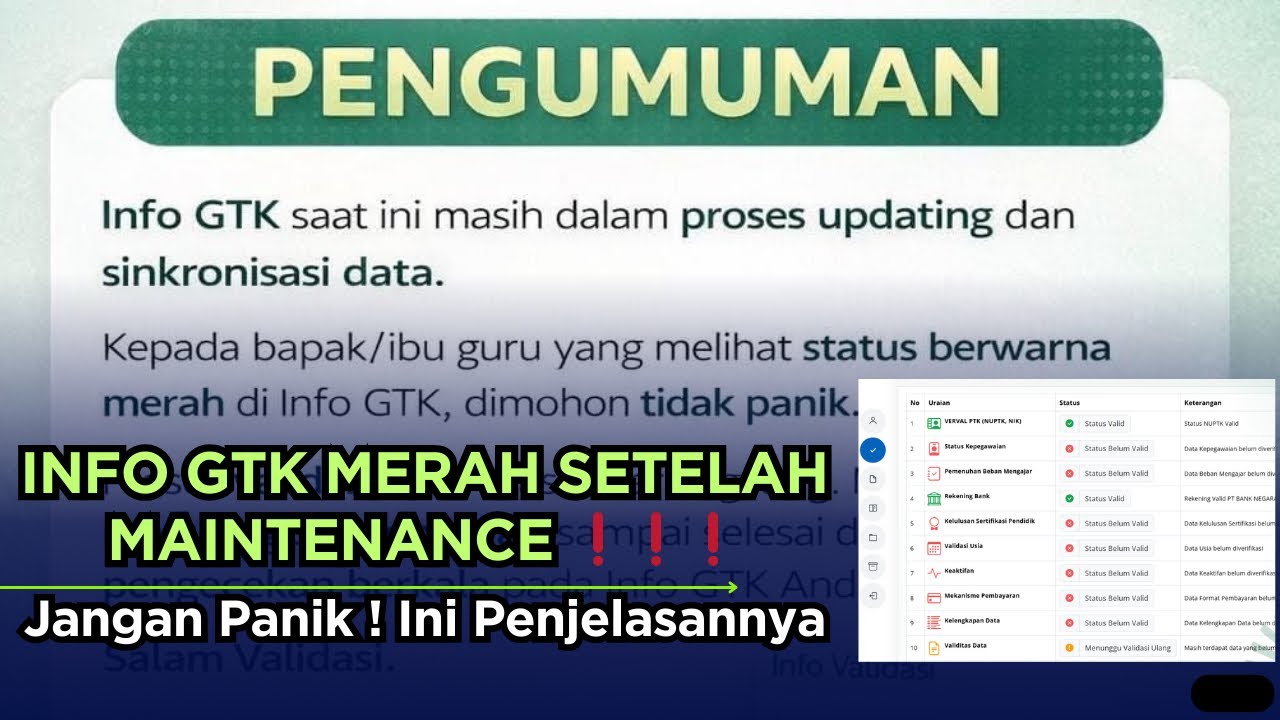 *Datamu di Info GTK Merah lagi⁉️Jangan Panik*❕Ini Penjelasannya
