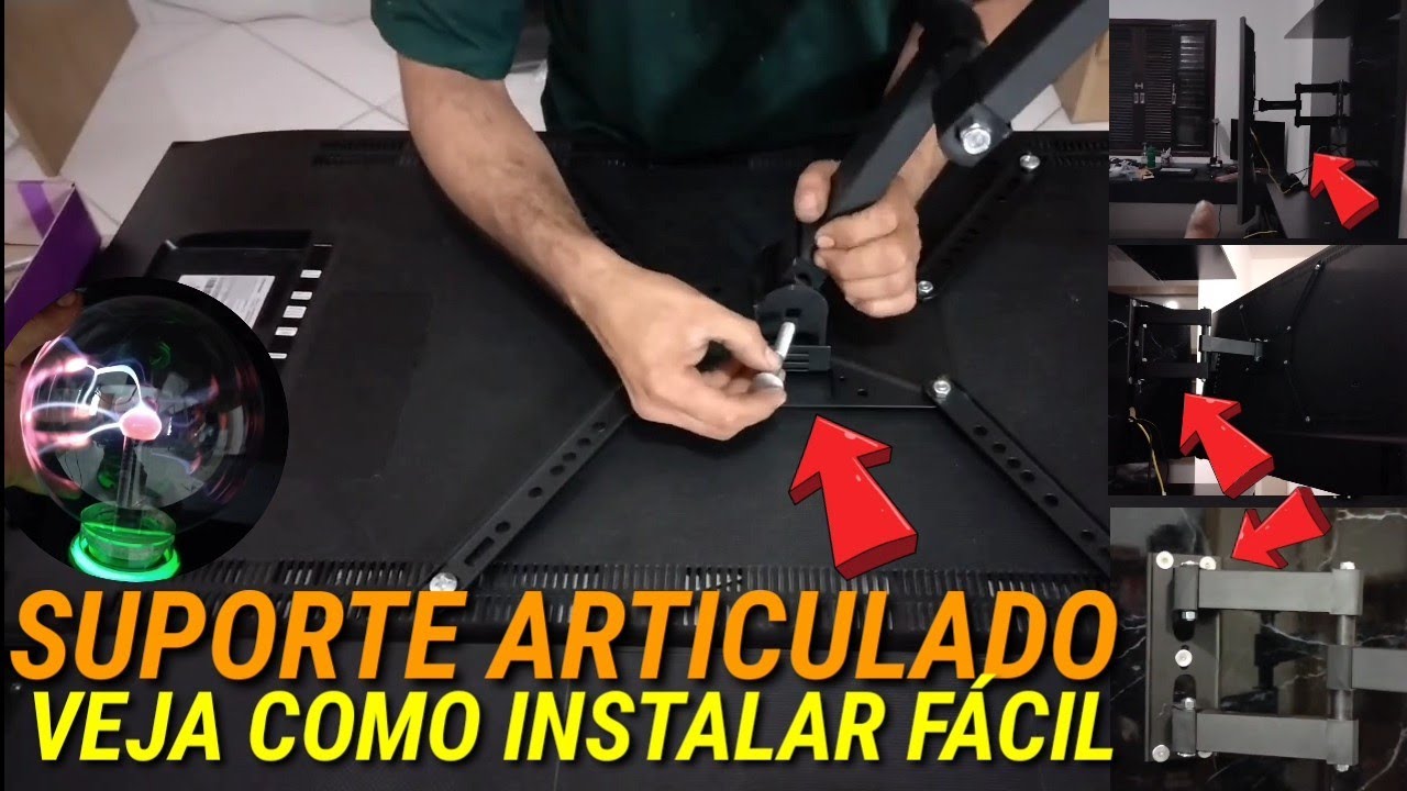 faça você mesmo a instalação do suporte de tv bi-articulado no painel rápido e fácil.