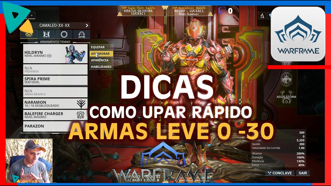 Dica de como upar r&aacute;pido uma arma ate o level 30 no Warframe