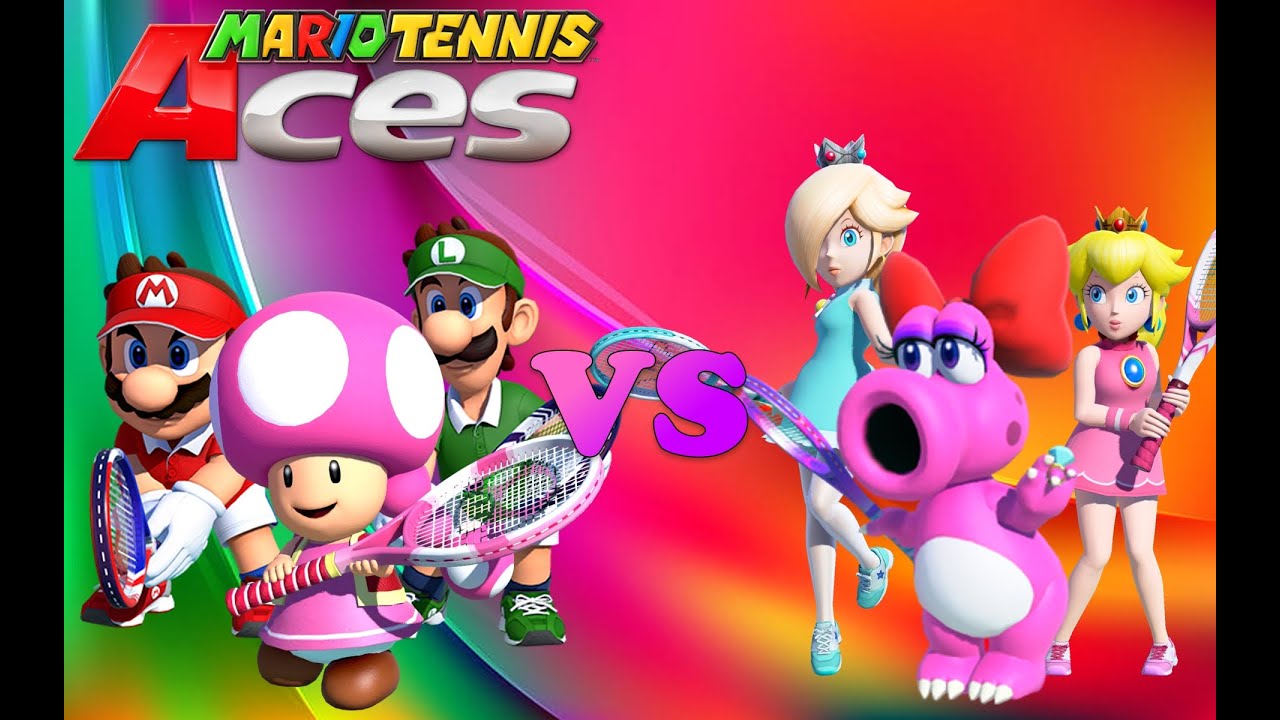 Mario Tennis Aces - Team Toadette vs Team Birdo - Compilation of Matches featuring my Main Trio