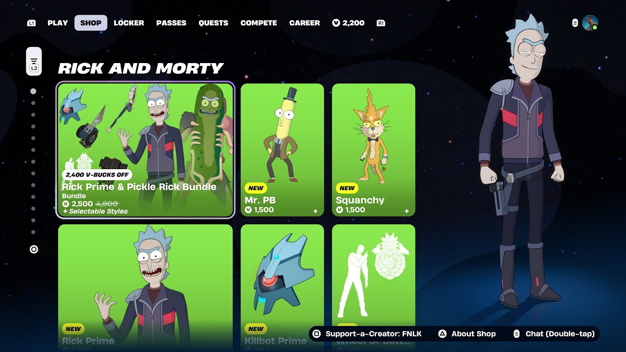 FORTNITE: BRAND NEW RICK PRIME & PICKLE RICK BUNDLE AND MR PB & SQUANCHY SIDEKICK BUNDLES!