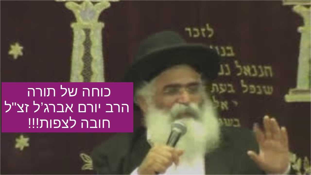 כוחה של תורה הרב יורם אברגל זצ