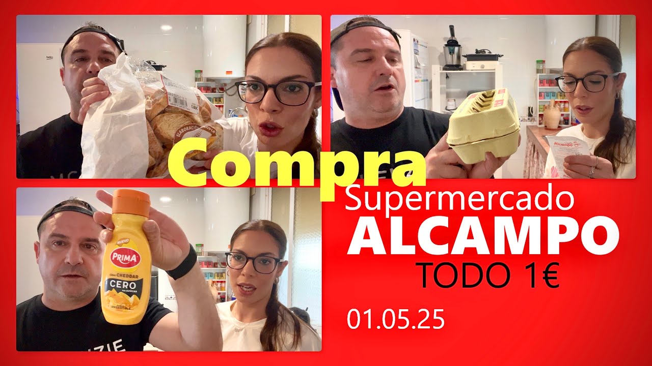 Todo 1€ de ALCAMPO 🛒 + Compra supermercado Alcampo 💶 + Cesta de la compra // 01.05.25