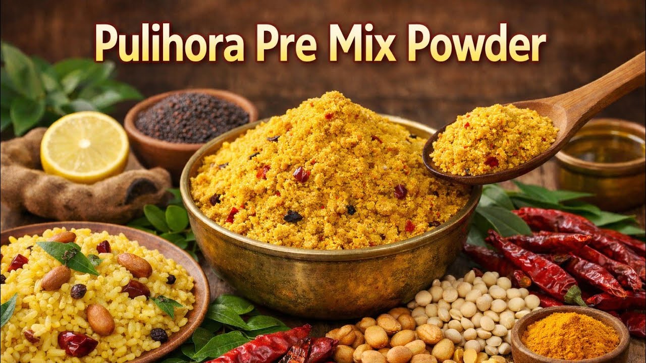 Pulihora Pre-Mix Powder ఇంట్లోనే 🤎 | |Pulihora Podi | Just Add Rice & Enjoy!