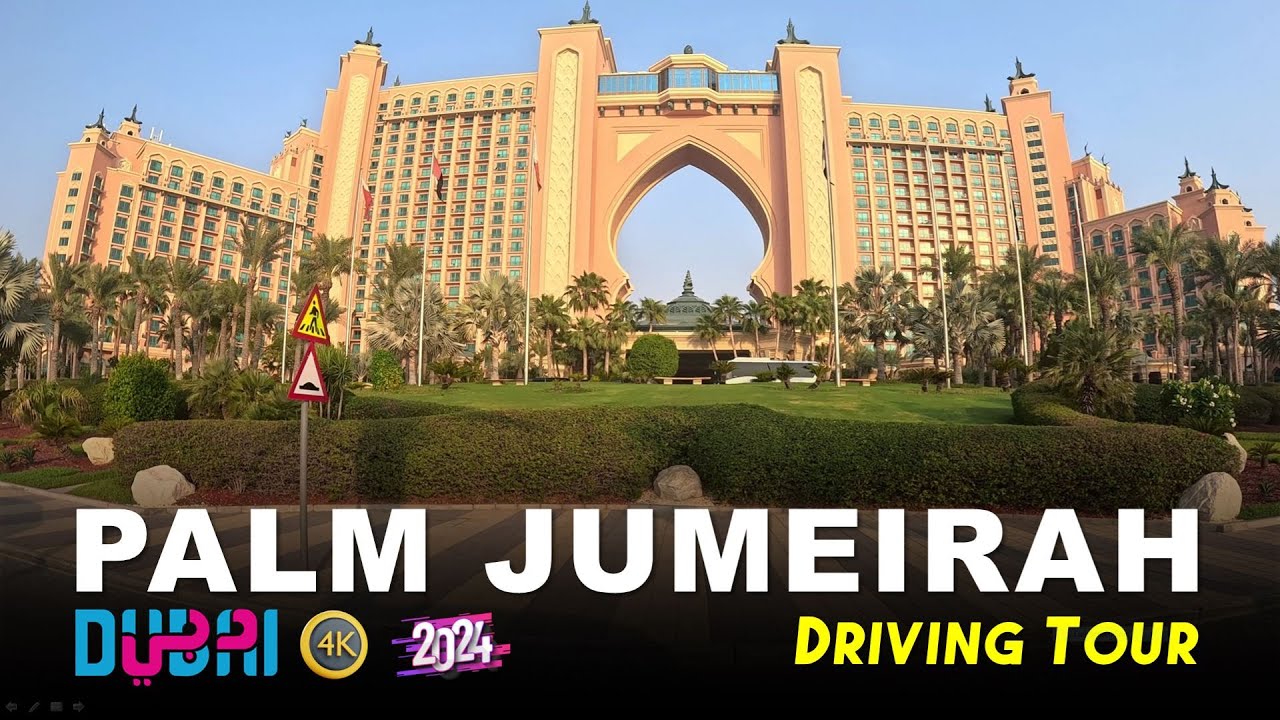 Palm Jumeirah Driving Tour at Sunset 🇦🇪 Driving in Dubai [4K] (July 2024)