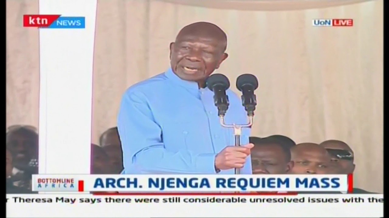 Archbishop Njenga has been a friend of mine for 73 years- Moody Awori at Njenga's mass funeral