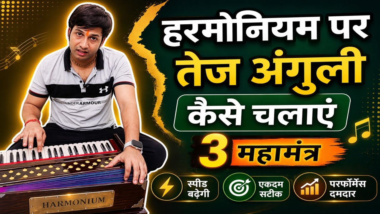 Harmonium Tej Kaise Bajaye | हरमोनियम पर तेज अंगुली कैसे चलाएं #indianmusicguru