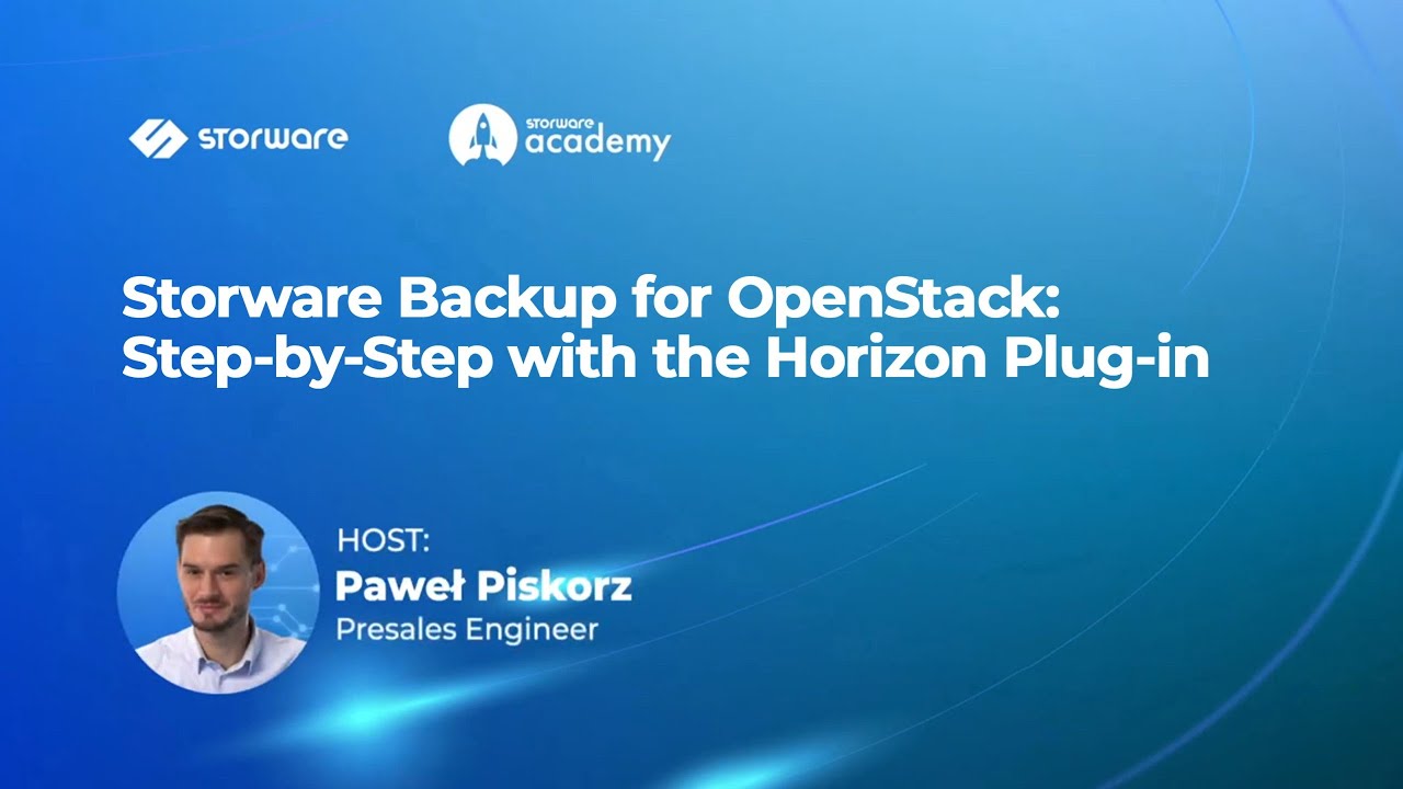 Storware Backup for OpenStack: Step by Step with the Horizon Plug-in