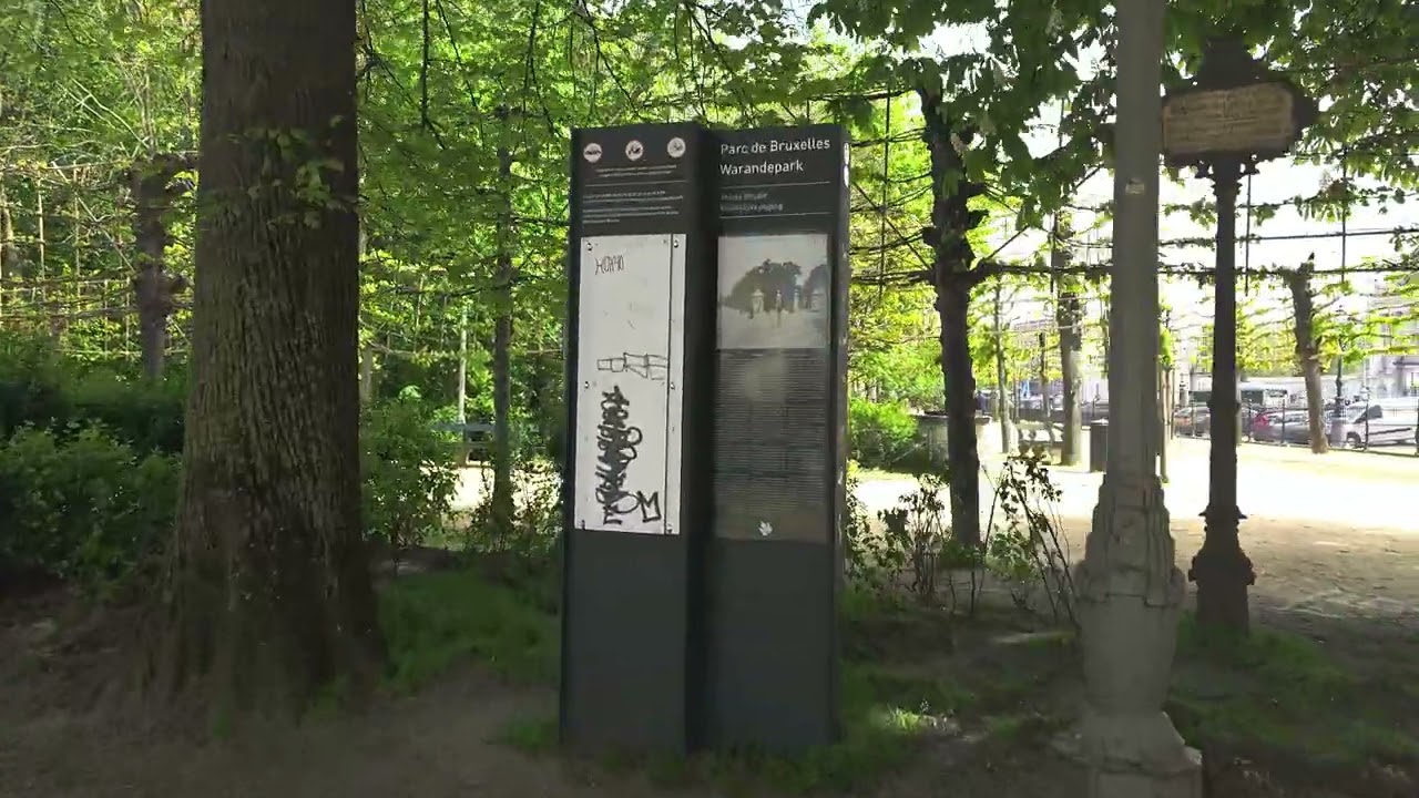 Dit is de zijkant van het Warandepark Brussel Belgi&euml; in 4K HDR